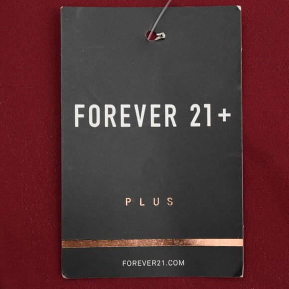 Forever 21 Plus Blouse Womens 1X Surplice Peplum Tie Front Long Sleeve - Picture 6 of 6